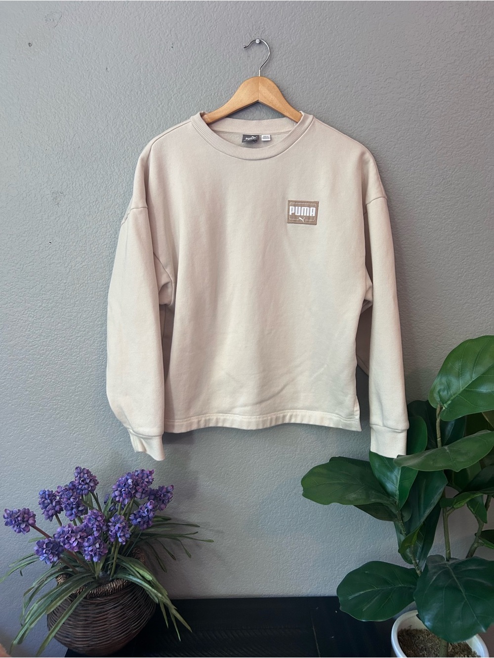 Puma Neutral Beige Crewneck Pullover